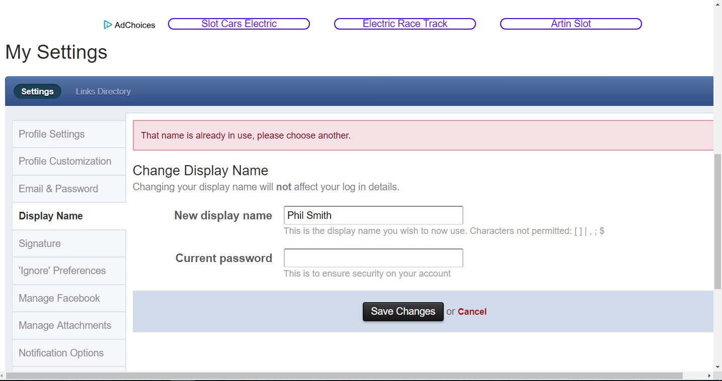 Forum User Name Change - Board Tutorials & Info - Slotblog