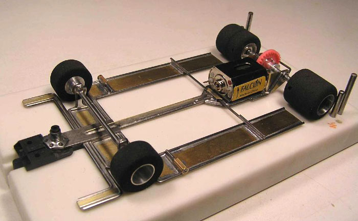 scratch built slot car chassis