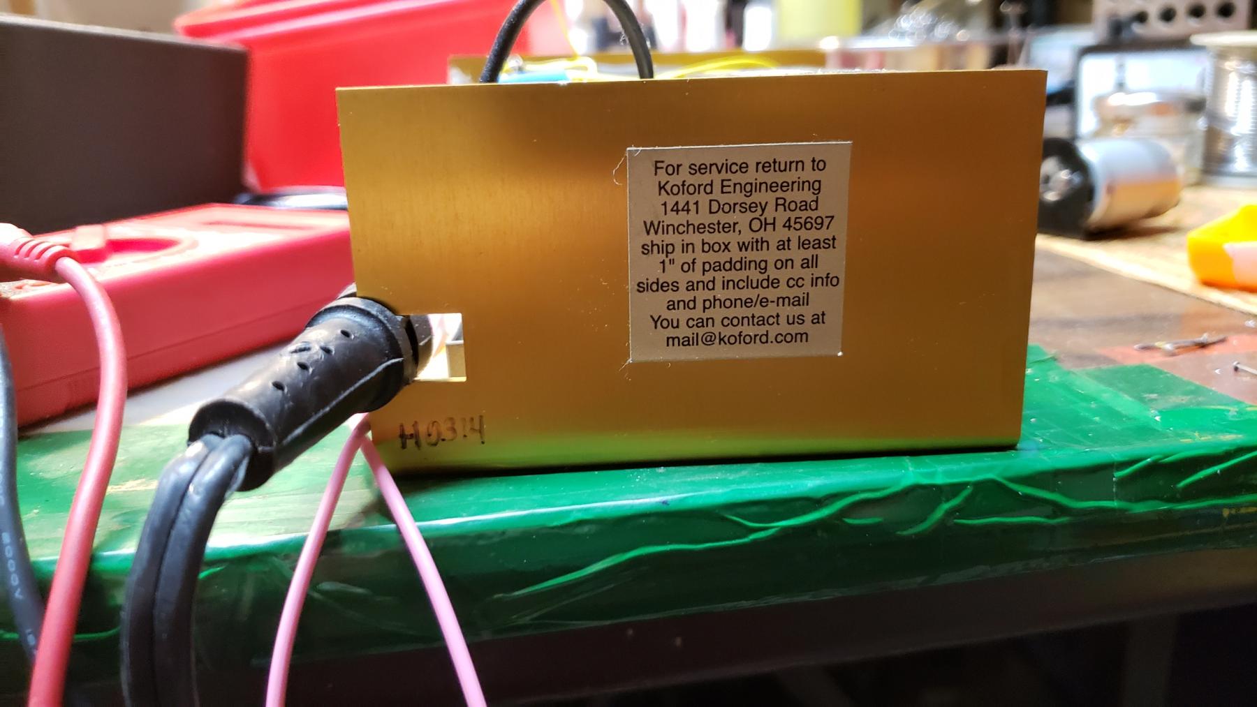 Koford power supply not working properly General Technical Info