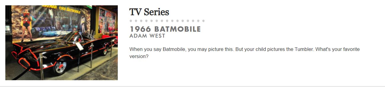 The new Batmobile at Warner Bros Movie World in Australia