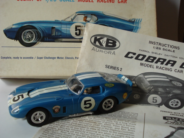 Details about   K & B  AURORA NOS VINTAGE SHELBY COBRA GT 1/25th SCALE SLOT CAR ORIGINAL 1965 