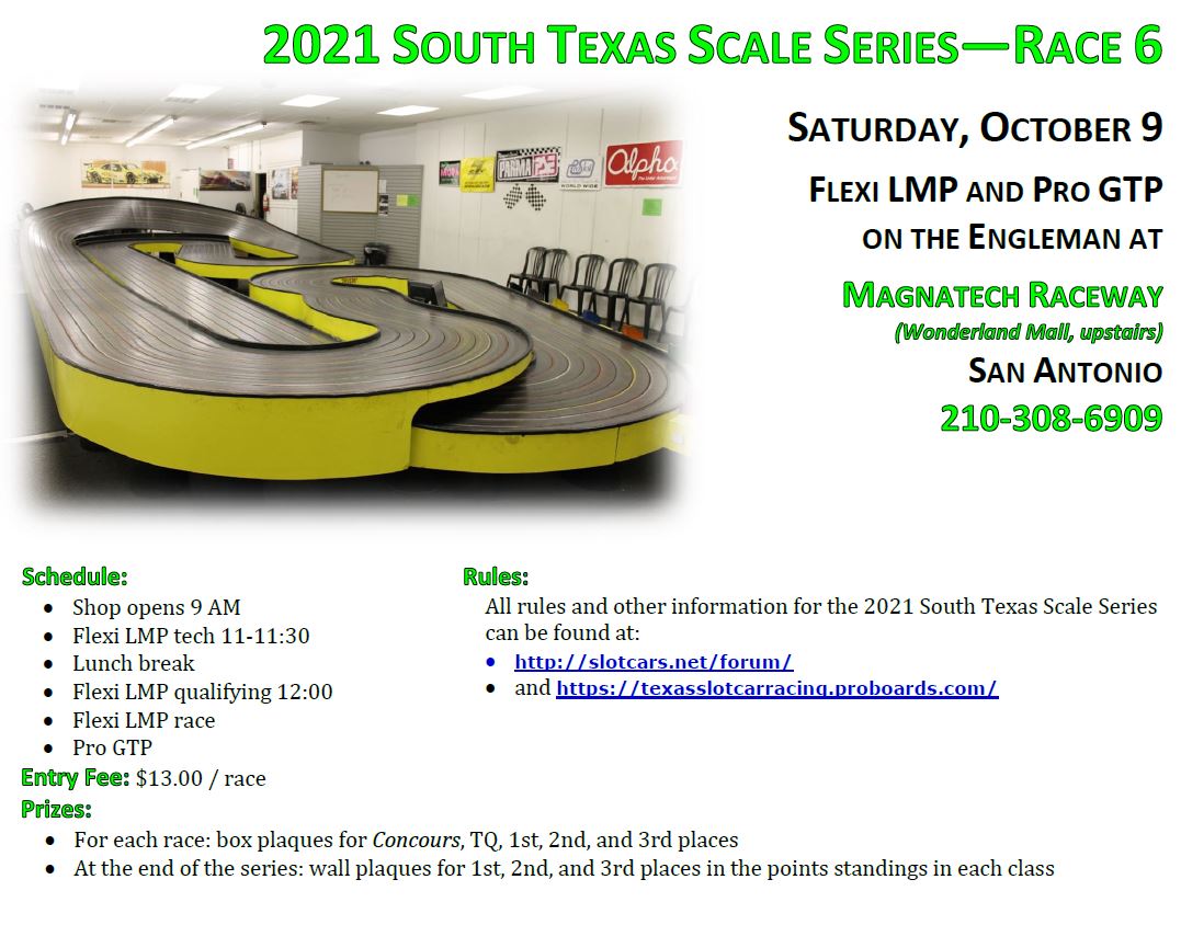 South Texas Scale Series Race 6 October 9, San Antonio Race